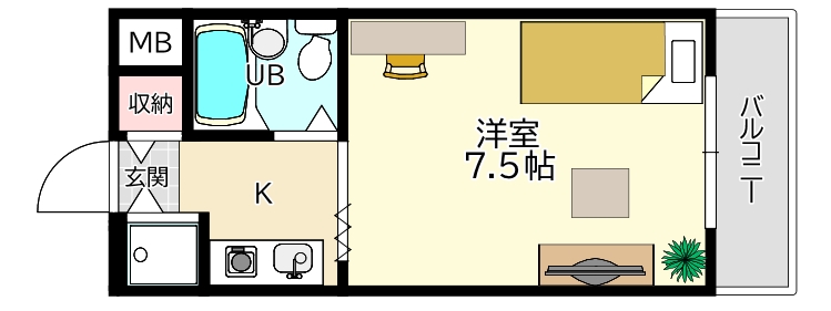 ジョイフル塚口　5号　家具あり　収納なし1 - コピー.jpg