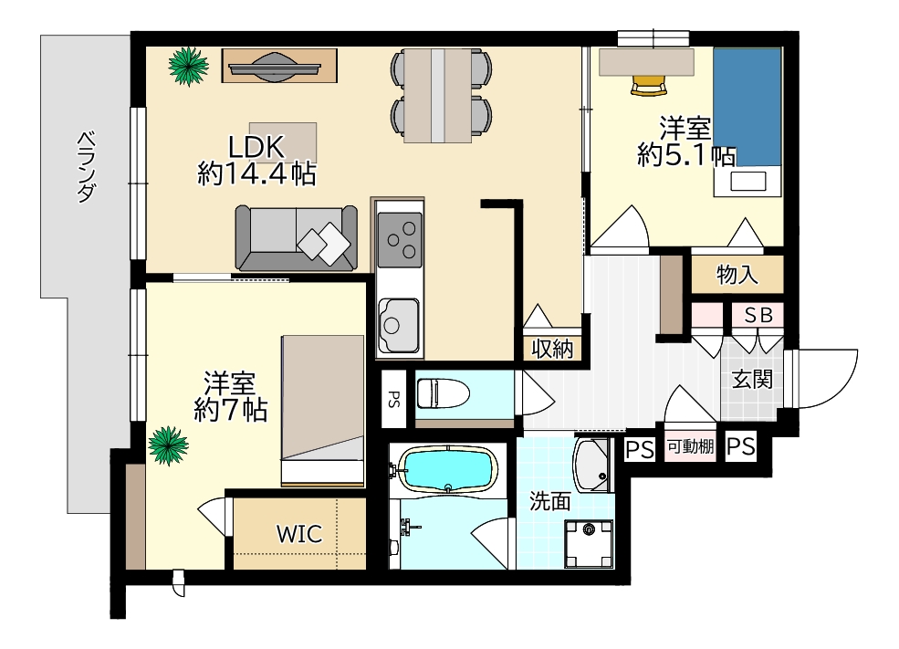typeA 63.81㎡　1階　家具あり.jpg